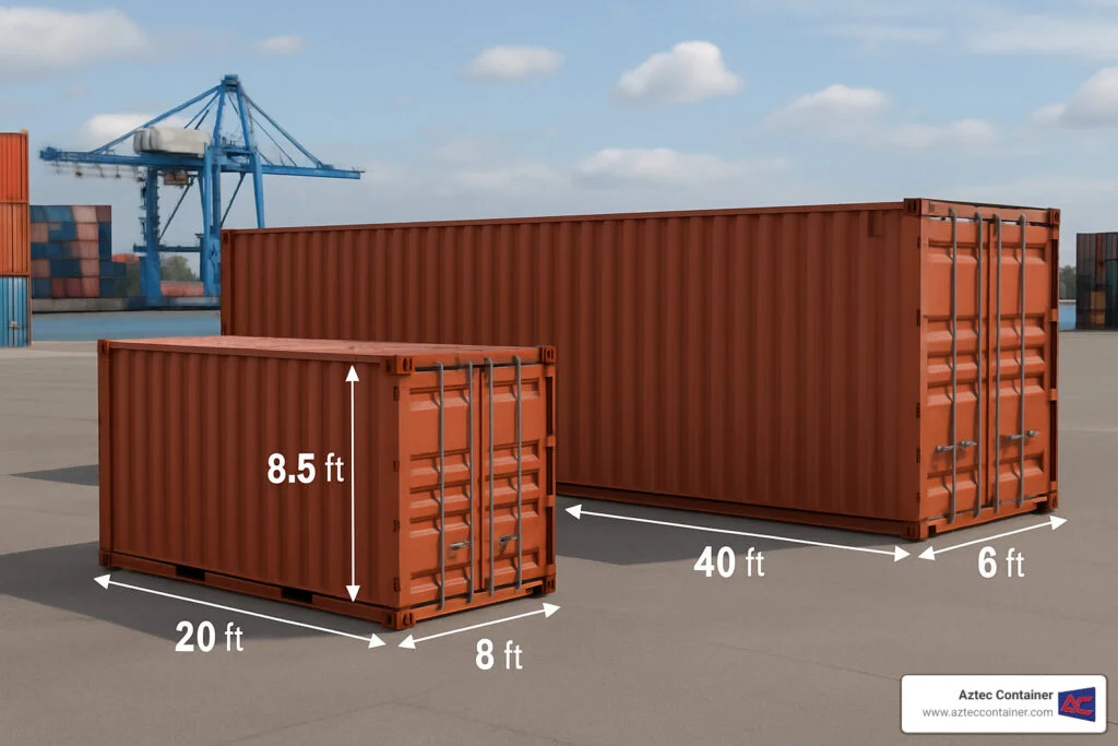 shipping container dimensions