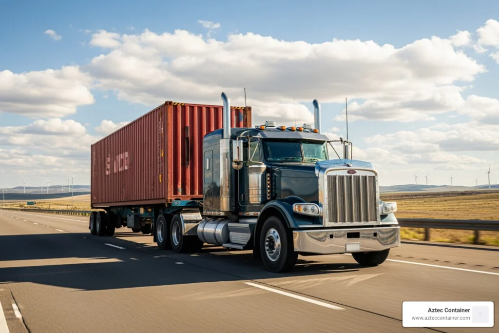 shipping container truck