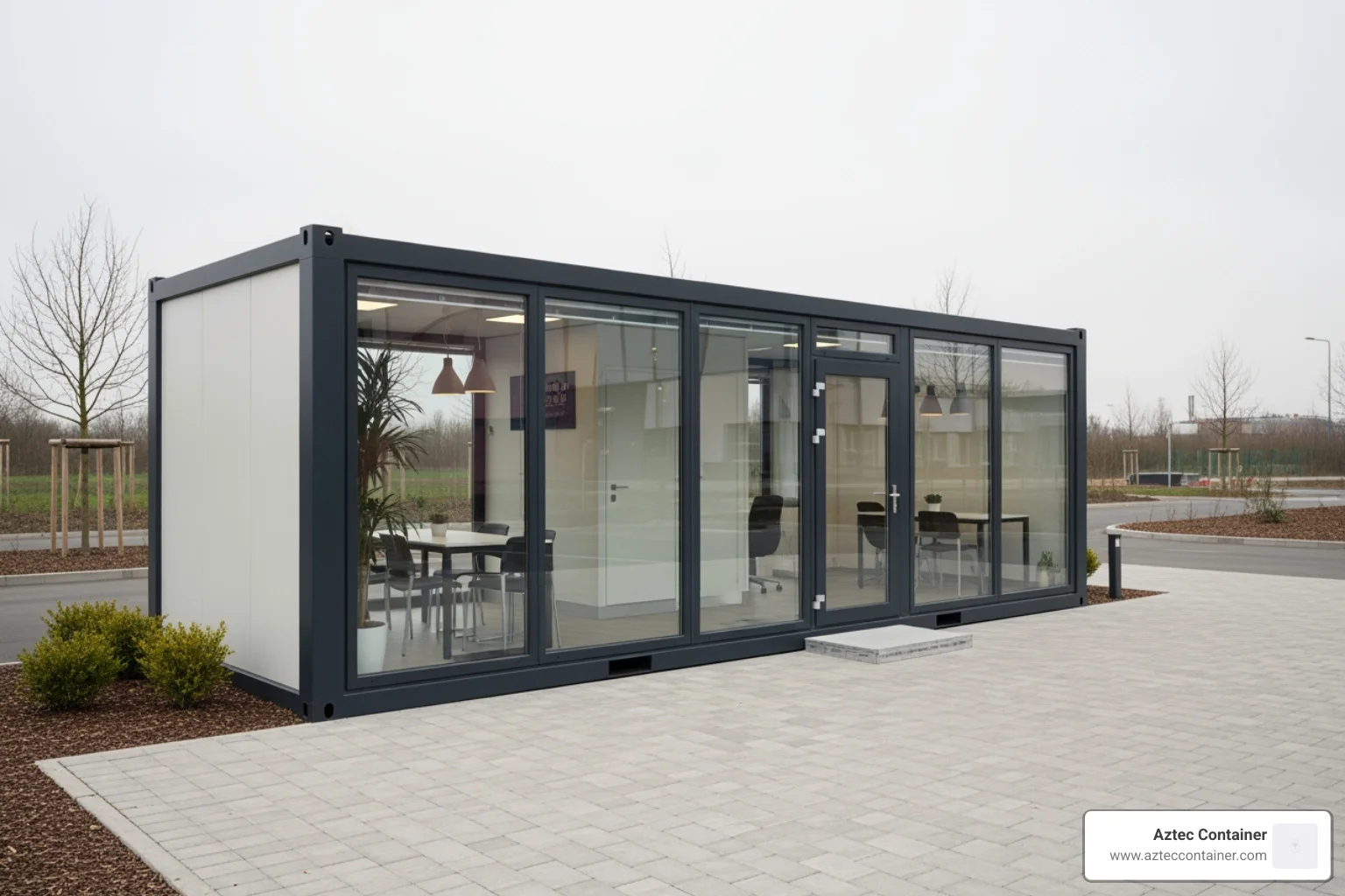 insulated mobile office container for businesses